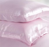 Zijden kussensloop, Zilver blauw, 60x60+5cm, Oxford-style 100% zijde, 600thread count (22momme)