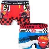 Cars - Boxershort - Duopack - Rood/blauw - Maat 116-128