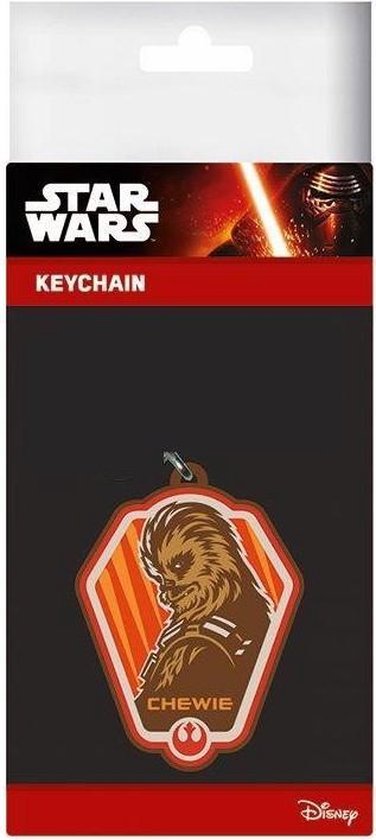 STAR WARS 7 - Rubber Keyring - Chewie 6 Cm