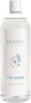 Mr&Mrs Fragrance - Navulling -  Geurstokjes Blanc Pure Amazon - 1000ml