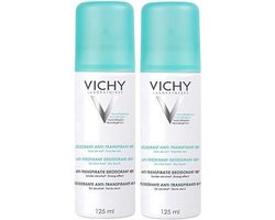 Vichy Déodorant Transpiration Intense 48H - Aluminiumzouten om effectief de zweetproductie te verminderen - Voordeelbundel 2x 125ml