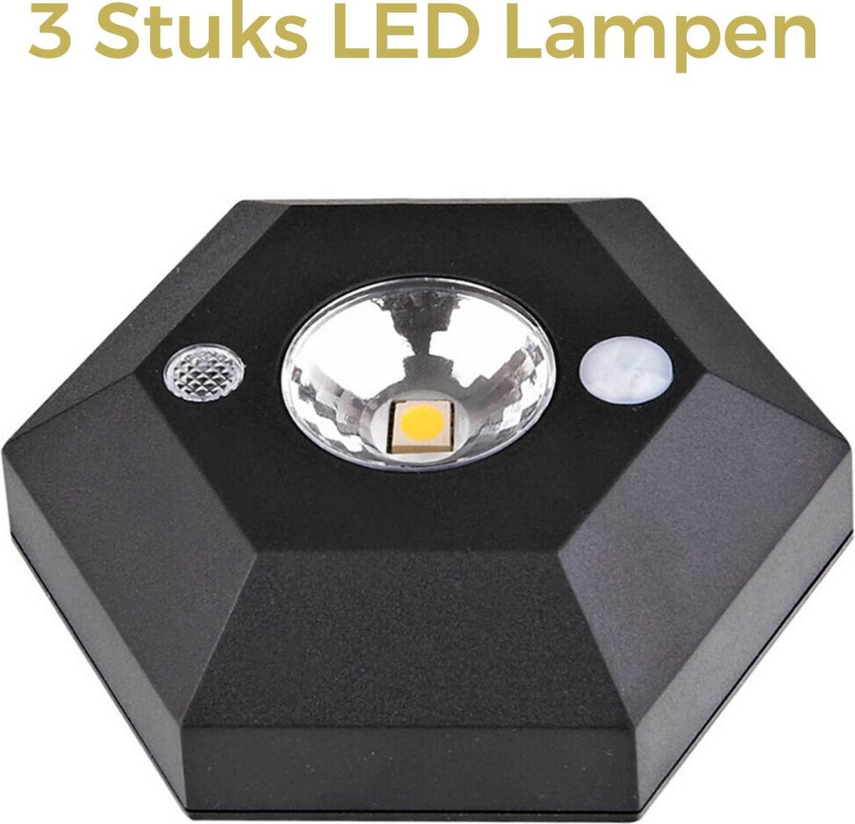 rand Ondenkbaar roterend Draadloze LED Lampen (3x) - Ingebouwde Bewegingssensor - op Batterijen -  LED... | bol.com