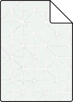 Proefstaal ESTAhome behang geometrische vormen lichtgroen - 148347 - 26,5 x 21 cm