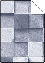 ESTAhome A4 staal van behang losse stukjes hout blauw - 138526 - 21 x 26 cm
