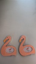 Flamingo foto lijst (twee stuks)