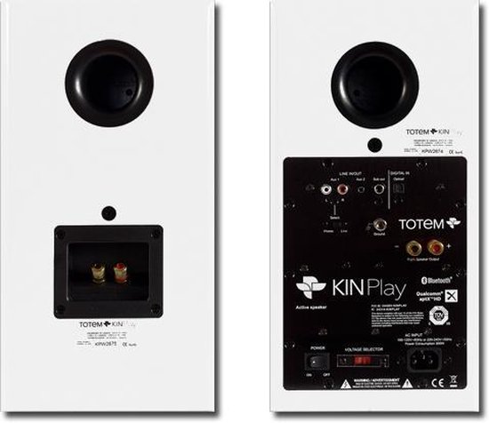 adopteren Vervolgen galerij Totem Acoustics KIN Play Wit - Actieve Hifi Speakerset met Bluetooth en  Phono ingang... | bol.com