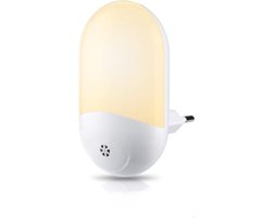 LED-nachtlampje plug-in/stopcontact – nachtlampje met dag/nacht sensor – Werkt op stroom – Warmlicht – Voor in de baby/kinder kamer