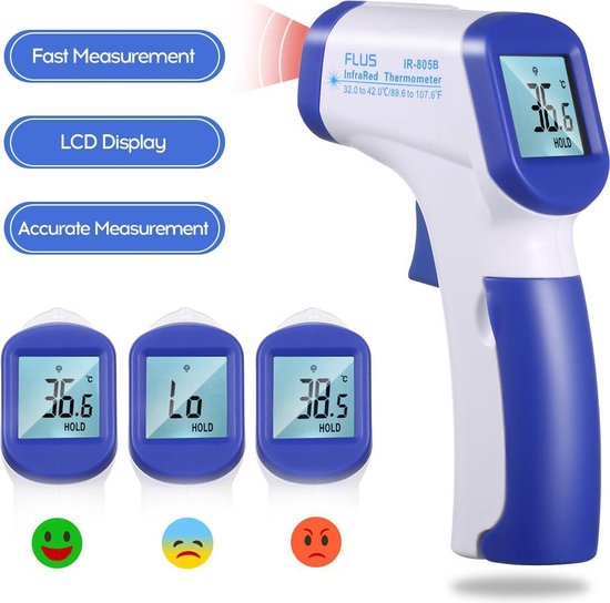 Nieuwsgierigheid Ik wil niet Transparant Digitale Thermometer - Thermometer koorts - Thermometer lichaam - Medical  Infrarood -... | bol.com