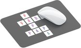 Muismat: kruiswoordpuzzel: PAPA, VADER, PAP, PA (gekleurd rood, paars, grijs) - Vaderdag kados