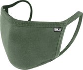 NYNJA Comfort Face Mask Green LARGE (MEN) - Man - Kaki - Mondmasker - Mondkapje - Herbruikbaar & wasbaar - 100% katoen aan binnen en Poly katoen buiten - Triple gelaagd