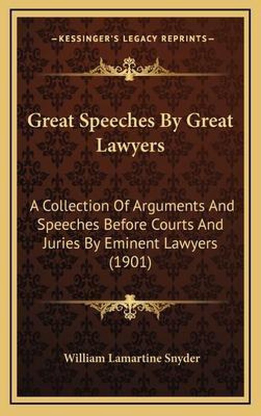 Great Speeches by Great Lawyers - cover