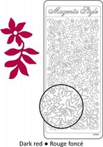 Vaessen Creative Sticker - 10x23cm - 10st - donkerrood solid flowers