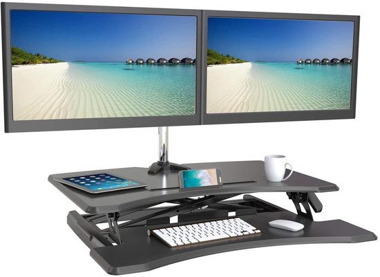 Thuiskantoor- VIISAN- Sit- Stand Desktop Desk Workplace Sit & Stand Laptop Mount Workstation (FY33SD) - VIISAN