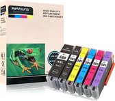 ReYours® inkt cartridge voor Canon 580 inktcartridge 581inktpatronen, Canon 580 581, Canon 580 xxl 581xxl multipack van 6 kleuren (1*PGBK, 1*BK/C/M/Y/PB)