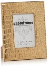 Fotolijst in Goudkleurig leerlook 19 cm (fotomaat 10 x 15 cm) set van 2 stuks