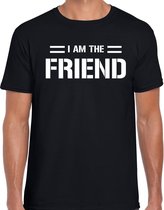 I am the friend zwart fun t-shirt voor heren M