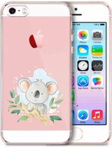 Apple Iphone 5 / 5S / SE2016 transparant siliconen hoesje koalabeertje