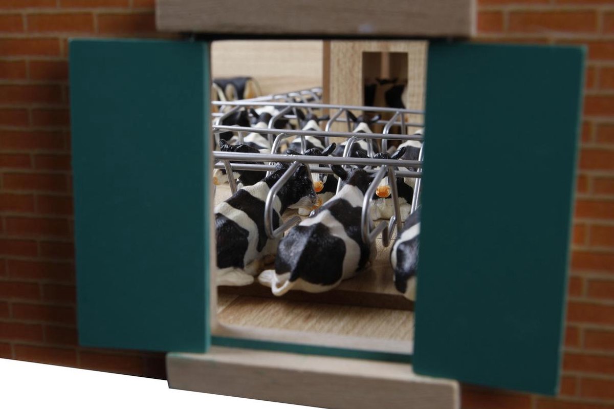 Kids Globe Ligboxenstal Hout Met Melkunit 1:32 — afbeelding 4