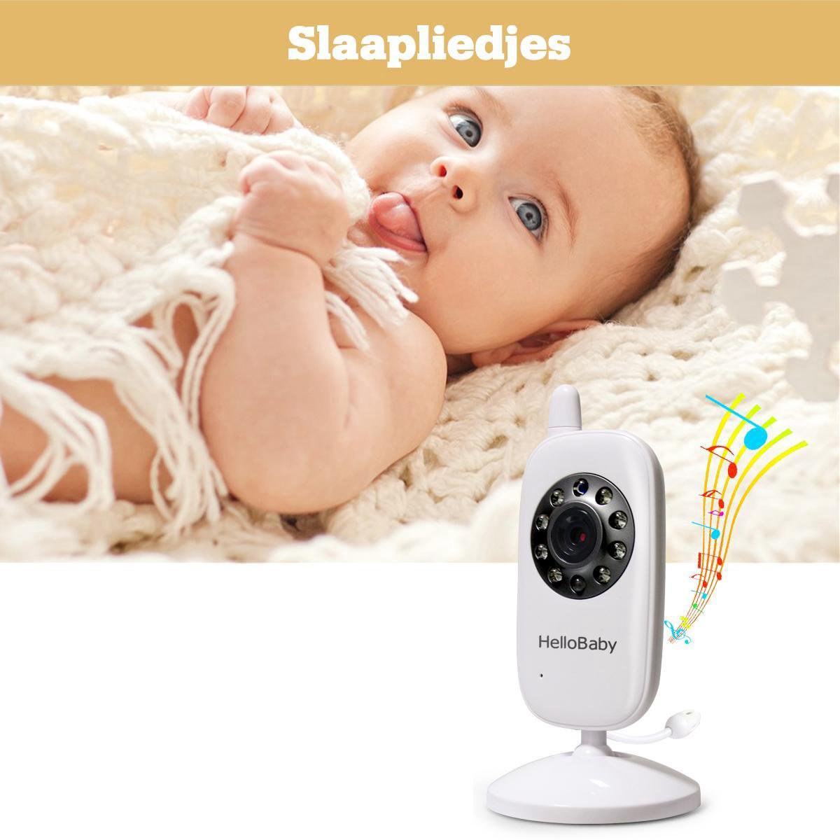 HelloBaby Babyphone Caméra Moniteur vidéo pour bébé avec caméra et Audio,  12,7 cm (5 ) écran LCD Couleur Caméra de Vision Nocturne Infrarouge Mode  Vox Affichage de La température Sleepie : 