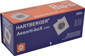 Hartberger Assortie-boX Euro-maten met 500x zelfklevende munthouders