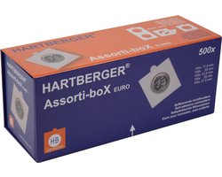Hartberger Assortie-boX Euro-maten met 500x zelfklevende munthouders