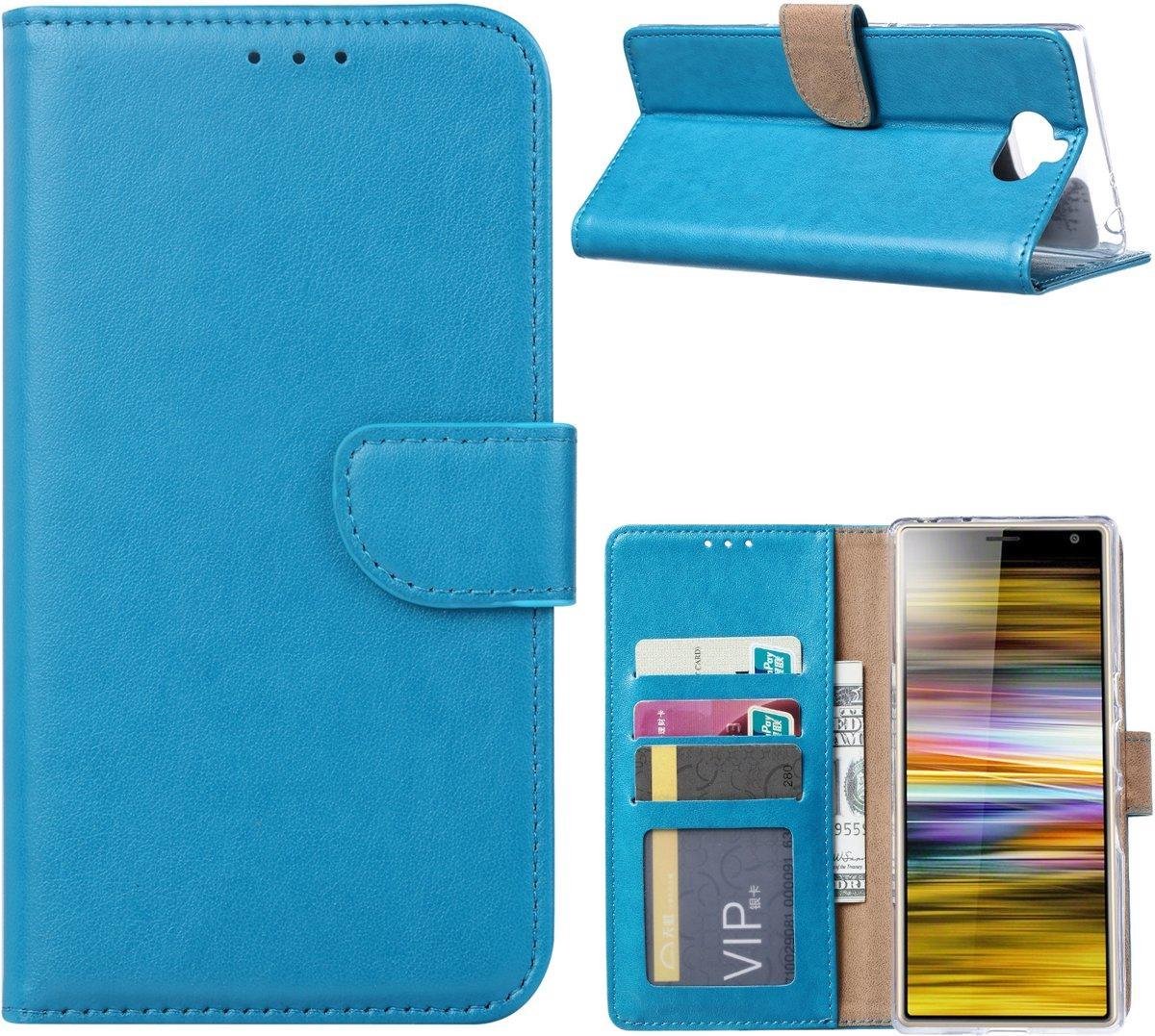 Bookcase Geschikt voor: Sony Xperia 10 Plus - Turquoise - portemonee hoesje