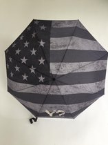 Y Not Paraplu opvouwbaar automatisch easymatic light flag USA black grey