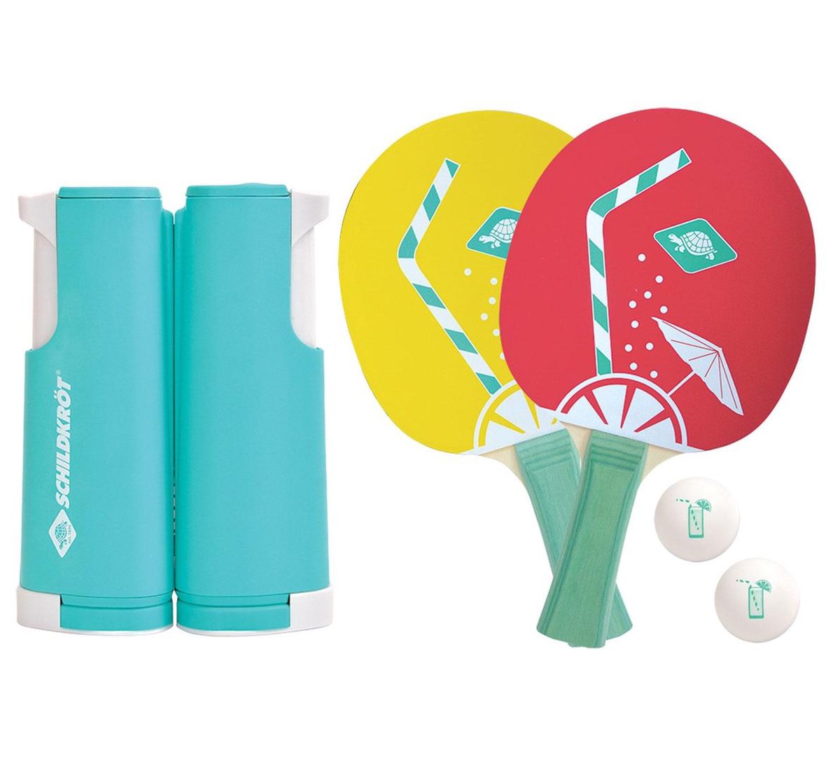 Schildkröt Tropical Tafeltennis Set met Verstelbaar Tafeltennisnet