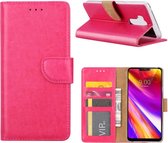 LG G7 - Bookcase Roze - portemonee hoesje