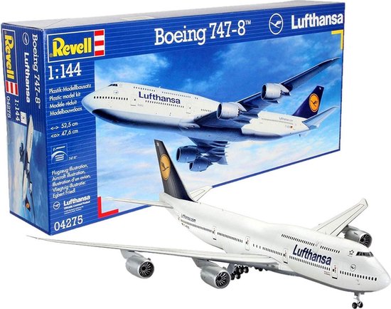 Gewend aan cocaïne dief Revell Vliegtuig Boeing 747-8 Lufthansa - Bouwpakket - 1:144 | bol.com