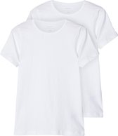 NAME IT KIDS NKMT-SHIRT SLIM 2P SOLID WHITE NOOS Jongens T-shirt - Maat 122-128