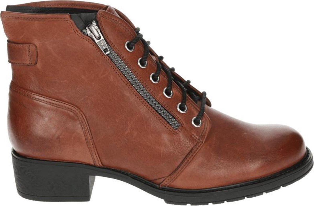 Durea 9680 K Volwassenen VeterlaarzenHalf-hoge schoenen Kleur: Cognac Maat:  37.5 - Schoenen.nl