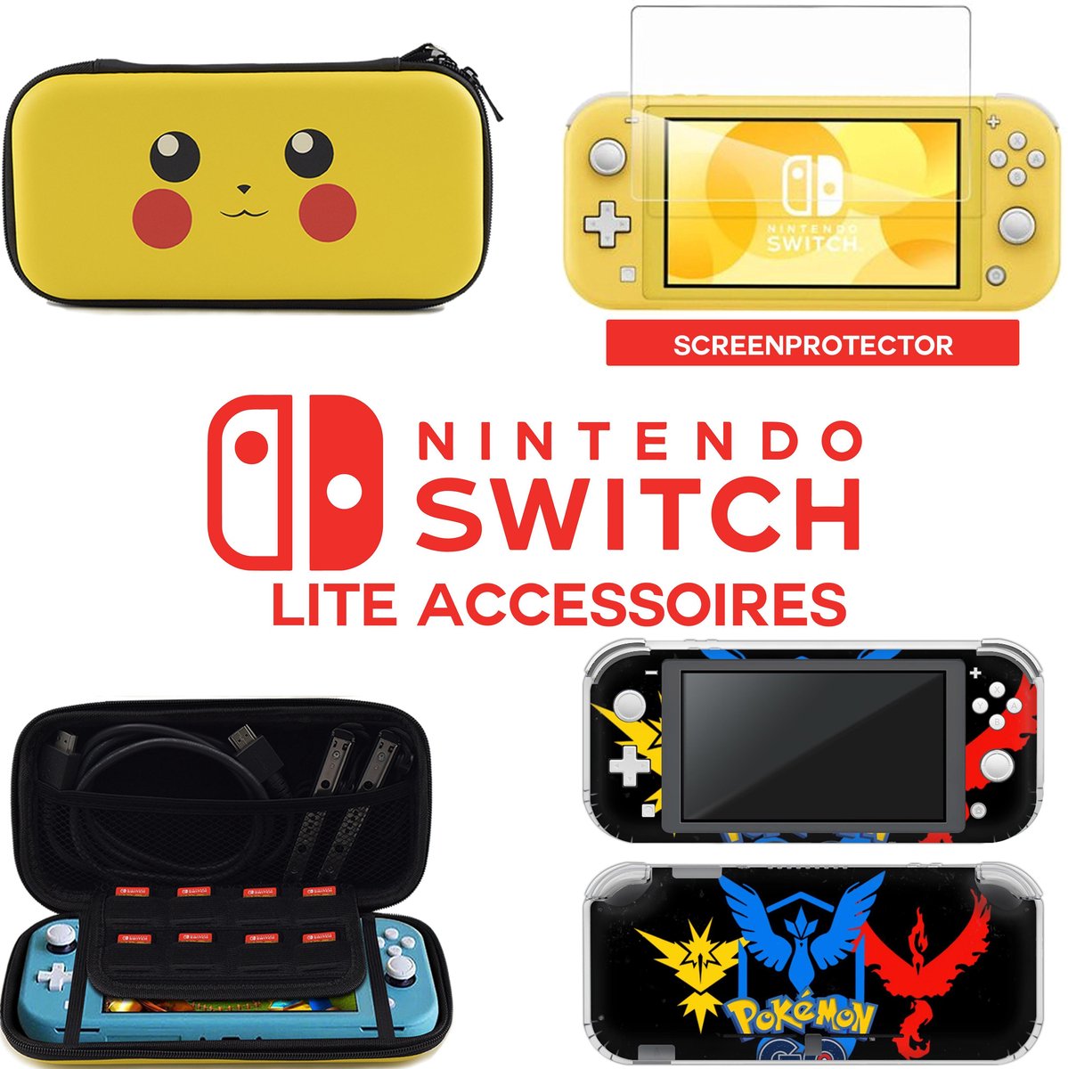 Nintendo Switch Lite Accessoires - Pokemon Go - Case + Sticker +  Screenprotector | bol