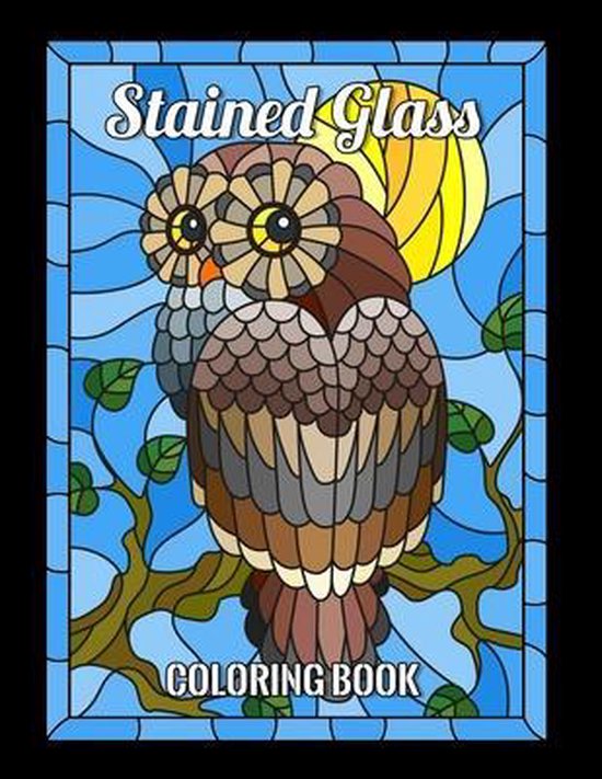 Download Bol Com Stained Glass Coloring Book Nature And Landscapes Animals Bird Flowers Nature And