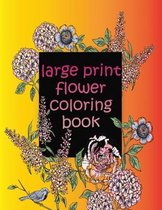 large print flower coloring book