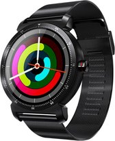 DrPhone BlazeX2 - Smartwatch Quartz Series - Hartslagmeter Sensor - APP: Fundo - Chrome Black