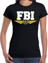 FBI agent tekst t-shirt zwart voor dames M