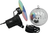 EUROLITE Set de boule disco avec moteur et point de goupille - Boule à facettes - Boule disco 20cm