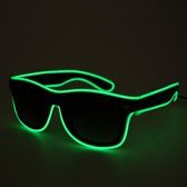 LED Bril Groen - Lichtgevende Bril - Bril met LED verlichting - Bril met Licht - Feestbril - Party Bril