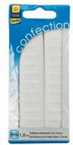 Sorbo Home Essentials taillebandelastiek wit 25 mm x 1,8 m - elastiek voor taillebanden - confection. elastique pour taille.