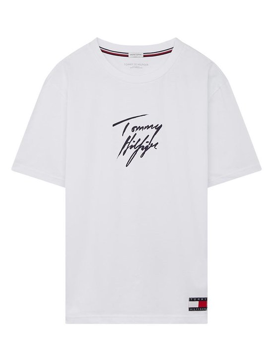 Tommy Hilfiger T-shirt - Mannen - wit/navy | bol.com