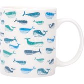 GROEN-BLAUWE WALVIS KERAMISCHE BEKER -BATELA