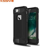 Xssive Hard Back Tough Cover voor Apple iPhone 7 - iPhone 8  - iPhone SE (2020) - Anti Shock - Zwart