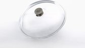 Glasdeksel Pyrex 20 cm met inox knop  - Haute Cuisine