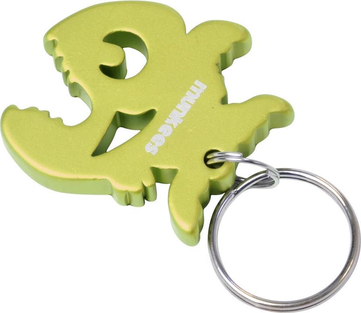 Munkees Flesopener Piranha 3,9 Cm Staal Groen