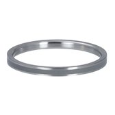 iXXXi Jewelry Vulring 2 mm Line Grey Zilverkleurig - maat 19