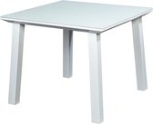 Beach7 Soho Tuintafel Wit 90x90x74CM Alu/Glas top