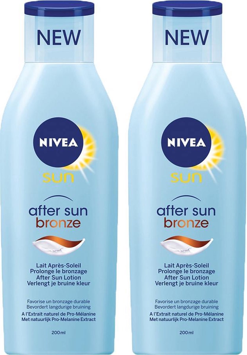 Nivea Sun Aftersun Protect & Bronze - Lotion hydratante - 2 x 200 ml | bol