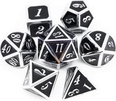 Dungeon Dice Premium Metalen Polydice Dobbelstenen Set Van 7 Stuks In Metalen Doos | Voor D&D En Andere Rollenspellen | High End Metalen Dobbelstenen Set Voor Dungeons And Dragons