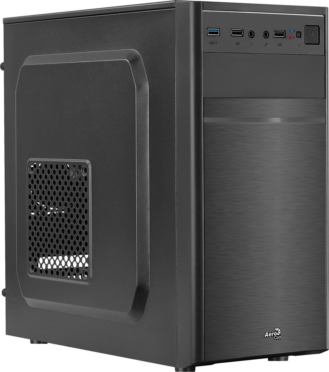 Aerocool CS-103 tower-behuizing 2x USB-A 2.0, USB-A 3.2 (5 Gbit/s), Audio